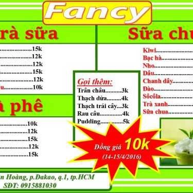 Thực đơn- Ăn vặt Fancy - Sinh Tố & Soda