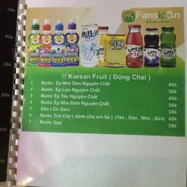 Thực đơn- Fansipan - Korean Coffee