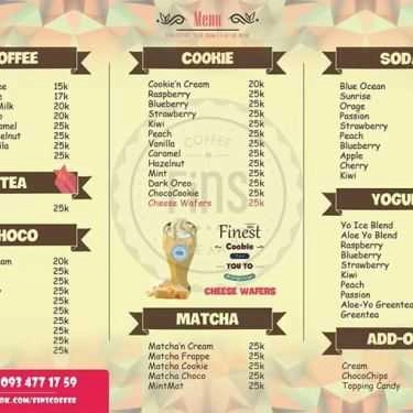Thực đơn- Fins Coffee - Đường Số 10