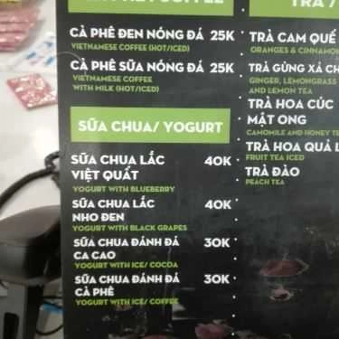 Thực đơn- Tiệm Bánh Fresh Garden Bakery & Cafe - Trần Phú