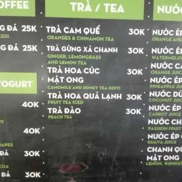 Thực đơn- Tiệm Bánh Fresh Garden Bakery & Cafe - Trần Phú
