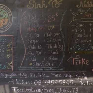 Thực đơn- Cafe Fresh Juice - Nguyên Hồng