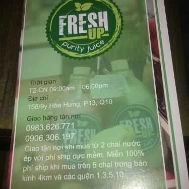 Thực đơn- Shop online Fresh Up - Nước Ép, Sinh tố Homemade Online