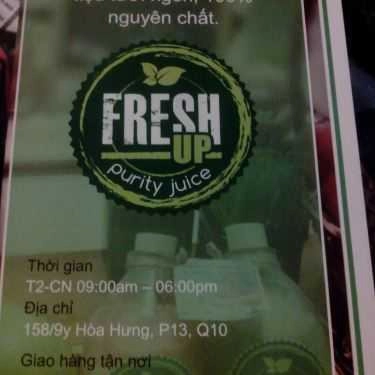 Thực đơn- Shop online Fresh Up - Nước Ép, Sinh tố Homemade Online