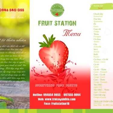 Thực đơn- Cafe Fruit Station - Đinh Tiên Hoàng