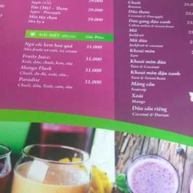 Thực đơn- Cafe Fruit Station - Đinh Tiên Hoàng