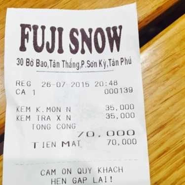 Tổng hợp- Cafe Fuji Snow - AEON Mall