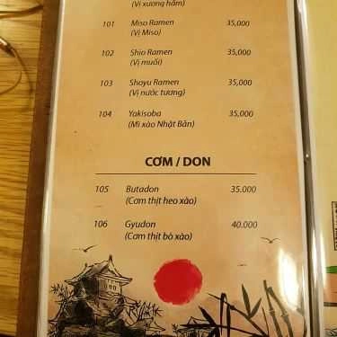 Thực đơn- Cafe Futomi Nara Kissaten - Trà Quán Nhật