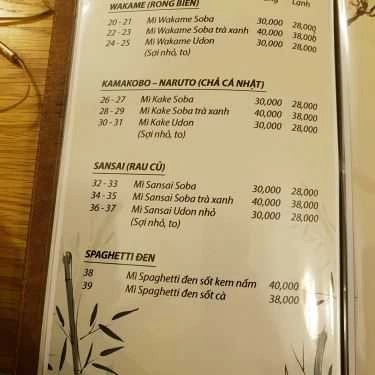 Thực đơn- Cafe Futomi Nara Kissaten - Trà Quán Nhật