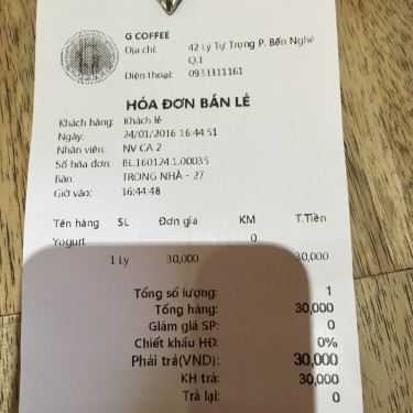 Tổng hợp- G Coffee - Lý Tự Trọng