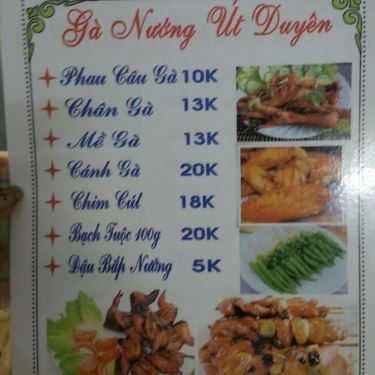 Thực đơn- Ăn vặt Gà Nướng Út Duyên