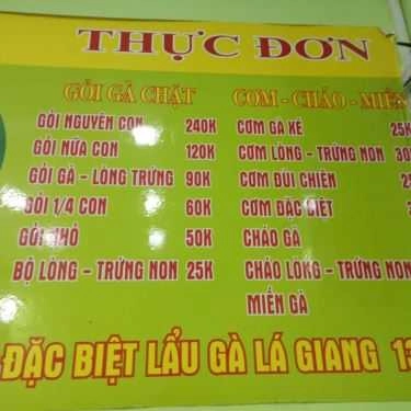 Thực đơn- Quán Nhậu Gà Ta Bến Tre - Lê Văn Lương