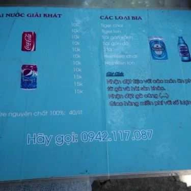 Thực đơn- Quán Nhậu Gà Ta Bến Tre - Lê Văn Lương