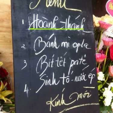 Thực đơn- Gạch Cafe - Trương Đăng Quế