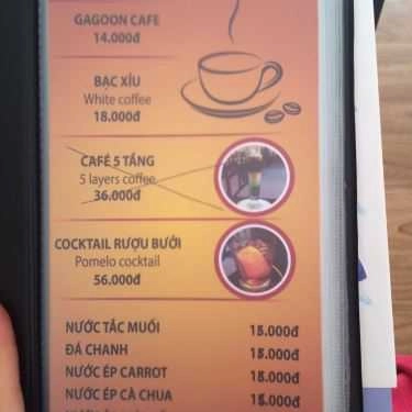 Thực đơn- GaGoon Container Cafe