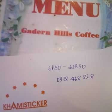 Thực đơn- Garden Hills Coffee