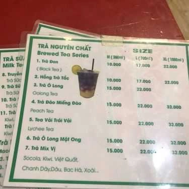 Thực đơn- Ăn vặt Gấu Crepe & Milk Tea