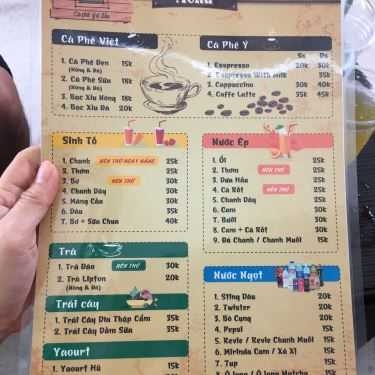 Thực đơn- Ghế Đẩu Cafe