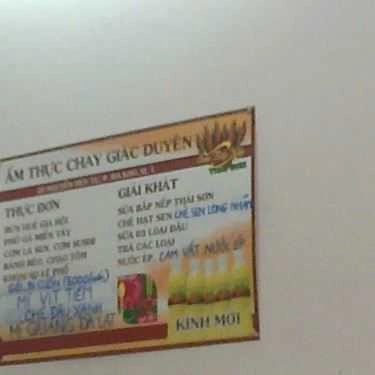 Thực đơn- Quán Ăn Giác Duyên - Nhà Hàng Chay - Vegetarian