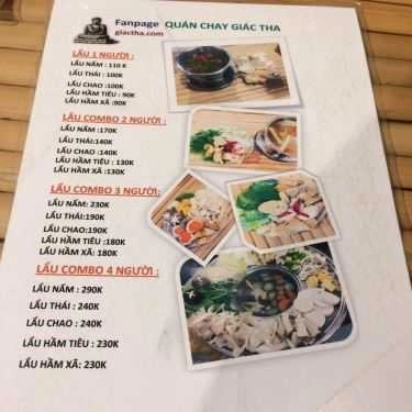 Thực đơn- Quán Ăn Giác Tha - Quán Chay