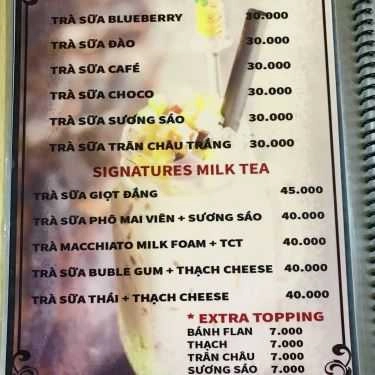 Thực đơn- Giọt Đắng - Cafe, Trà Sữa & Ăn Vặt