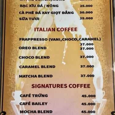 Thực đơn- Giọt Đắng - Cafe, Trà Sữa & Ăn Vặt