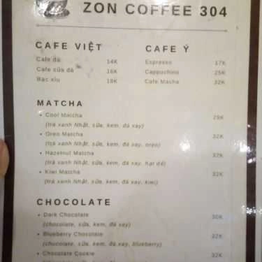 Thực đơn- GM Coffee - Lê Văn Sỹ