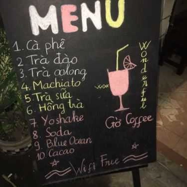 Thực đơn- Gờ Motorpsycho Coffee