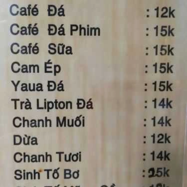 Thực đơn- Góc Hà Nội Cafe