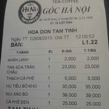 Tổng hợp- Góc Hà Nội Tea & Coffee