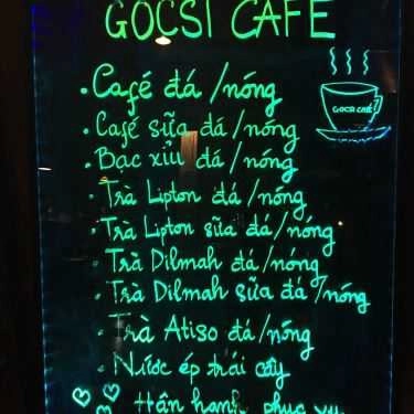 Thực đơn- Gocsi Cafe