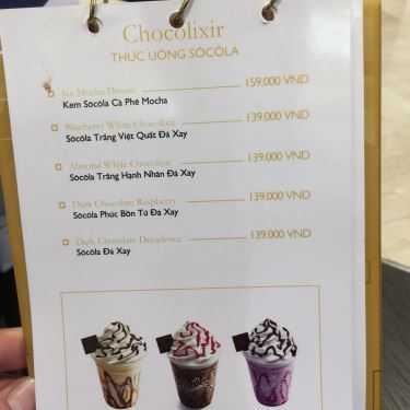 Thực đơn- Cafe Godiva - Saigon Centre