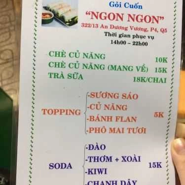 Thực đơn- Ăn vặt Gỏi Cuốn Ngon Ngon