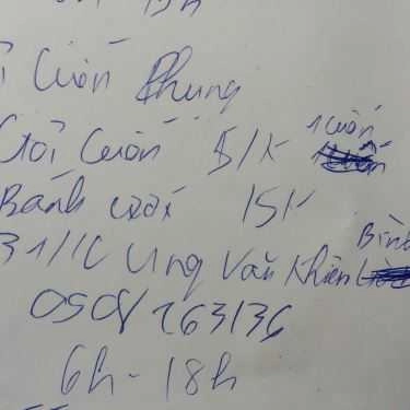 Thực đơn- Ăn vặt Gỏi Cuốn Phụng