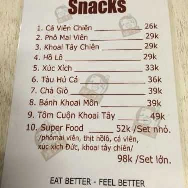 Thực đơn- Ăn vặt Tàu Hủ Anh Lùn Singapore