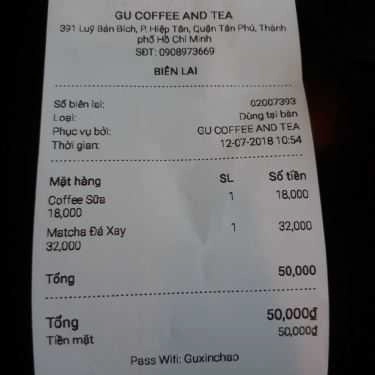 Tổng hợp- Gu Coffee & Tea