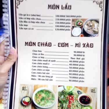 Thực đơn- Quán Nhậu Gu Nhậu Đúng Chất - Nhậu Bình Dân