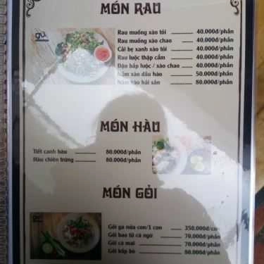 Thực đơn- Quán Nhậu Gu Nhậu Đúng Chất - Nhậu Bình Dân