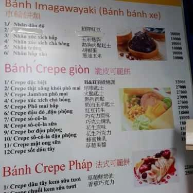 Thực đơn- Ăn vặt H & H Food - Bánh Crepe & Bánh Imagawayaki