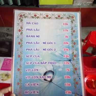 Thực đơn- Ăn vặt Há Cảo & Phá Lấu Dung
