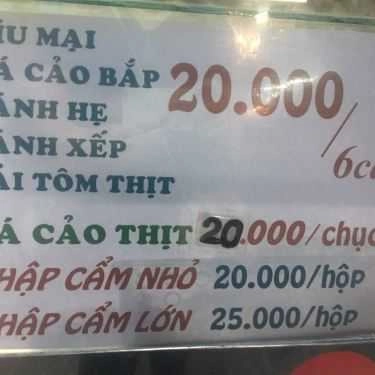 Thực đơn- Ăn vặt Há Cảo & Xíu Mại Xóm Chiếu