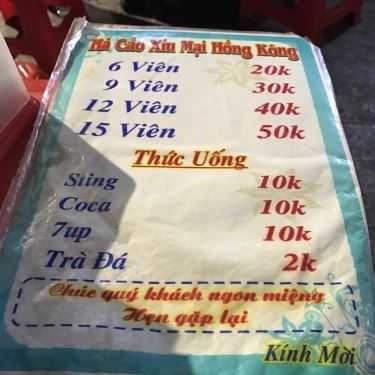 Thực đơn- Ăn vặt Há Cảo Xíu Mại Chợ Lớn