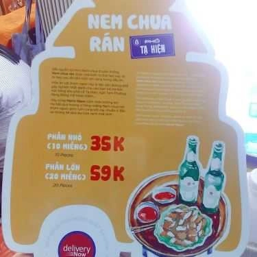 Thực đơn- Ăn vặt Hà Nội Ngon - Nem Chua Rán Hà Nội - Huỳnh Thúc Kháng