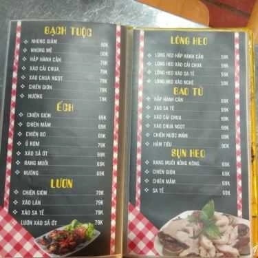 Thực đơn- Hải Đăng Quán - Quán Nhậu Bình Dân