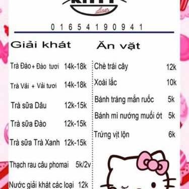 Thực đơn- Hải Kitty - Trà Sữa & Ăn Vặt