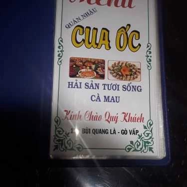 Thực đơn- Quán Nhậu Cua Ốc - Chuyên Các Món Hải Sản