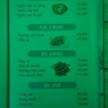 Thực đơn- Quán Nhậu Hải Sản Hòn Thơm