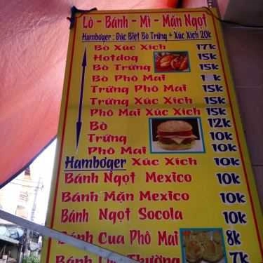 Thực đơn- Ăn vặt Hamburger - Đường Số 7
