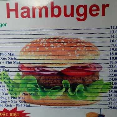 Thực đơn- Ăn vặt Hamburger Kid