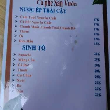 Thực đơn- Happy House Coffee